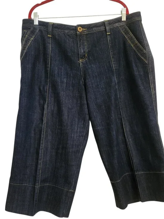 WAK Jeans Dark Wash Ankle/Crop Pants Size 18W - Picture 1 of 4